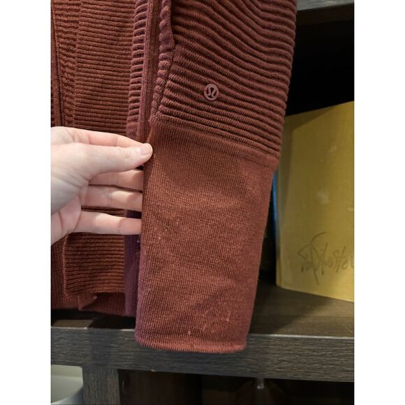 Lululemon Sit In Lotus Wrap II Merino Wool Cardigan Sweater Size 8 - Picture 8 of 10